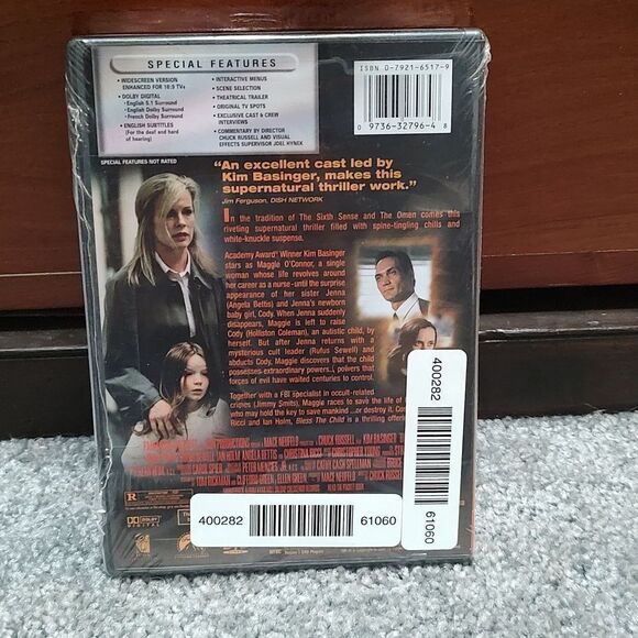 Bless The Child Kim Basinger DVD Horror Halloween Widescreen 2001 NEW Sealed - Picture 2 of 3